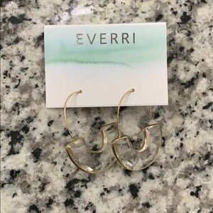 NWT Boutique brand gold & glass earrings
